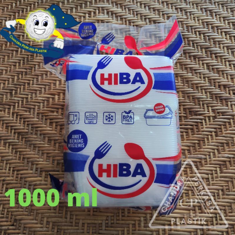 Thinwall HIBA BPA FREE 1000 ml  Rectangle - 25 pcs