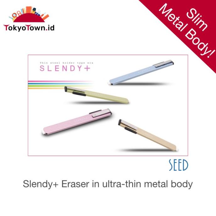 

(COD) SEED Slendy+ Eraser in thin metal body # tombow, joyko, staedtler CUCI GUDANG Kode 116