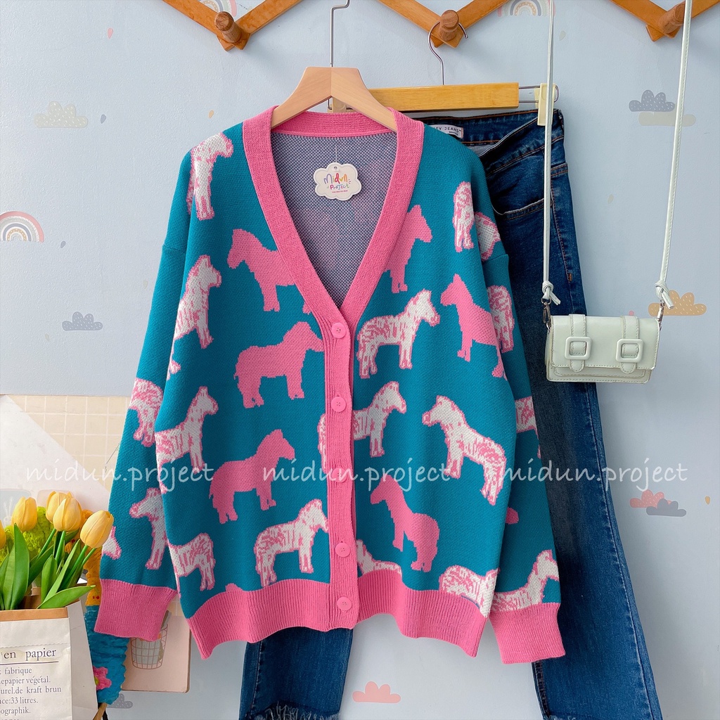 MARSYA HORSE CARDY | CARDIGAN MOTIF PREMIUM