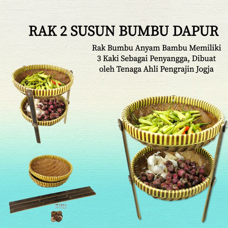 Rak Bumbu Dapur 2 Susun / Rak Bumbu 2 Tingkat