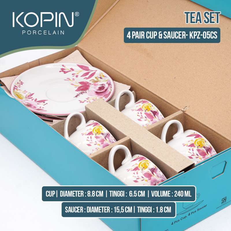 CANGKIR TEH / CANGKIR SET KOPIN FORCLAIN MOTIV