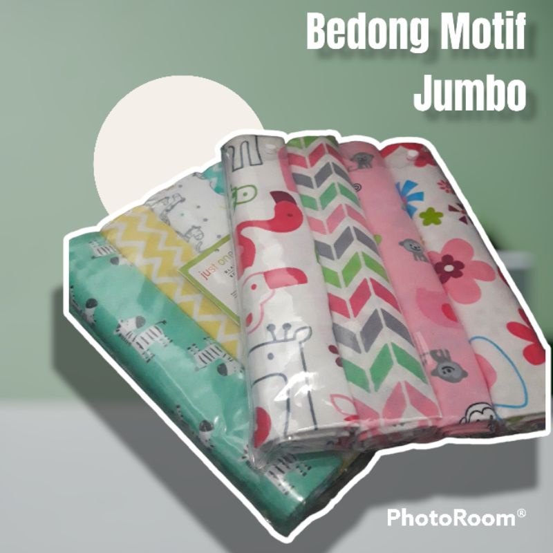 Bedong Bayi Jumbo Motif Lucu 100% Polyester Aman Untuk Bayi Hemat