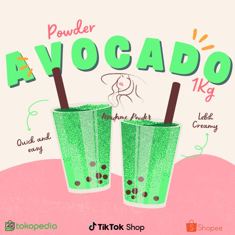 

Bubuk Minuman Avocado 1 kg Powder Drink Madame Powder Gresik