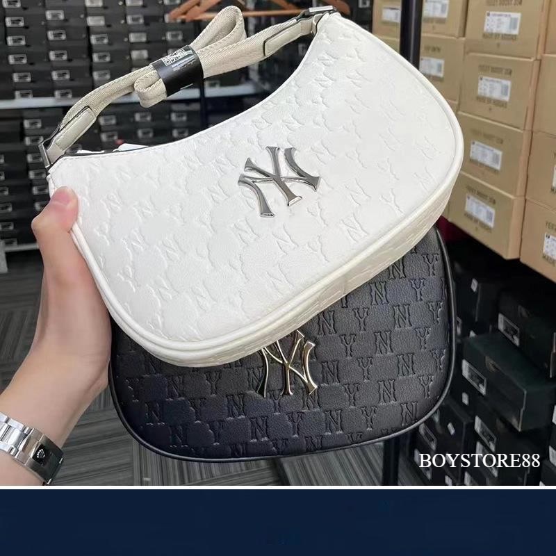 MLB BAG WOMENS MONOGRAM EMBO HOBO BAG NEW YORK AUTHENTIC