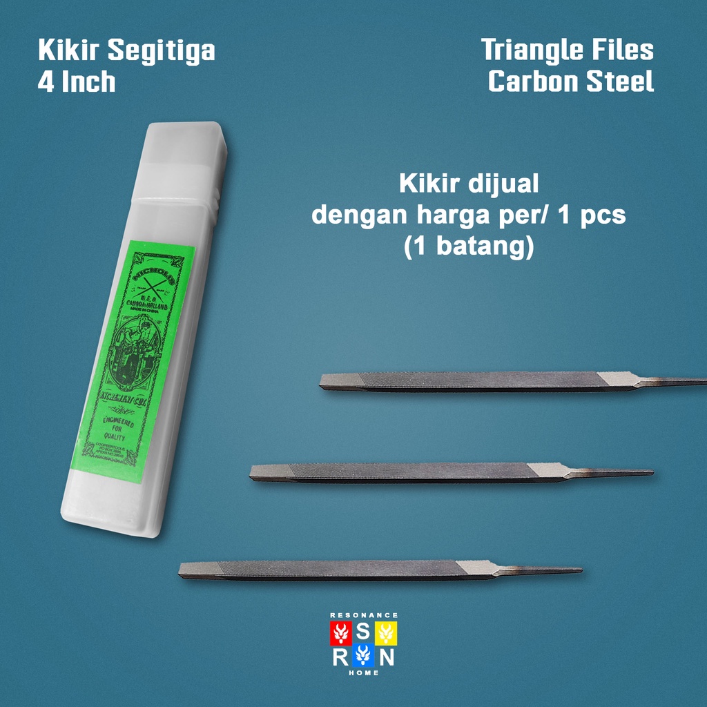 Kikir Segitiga + Gagang 4&quot; Resonance Home