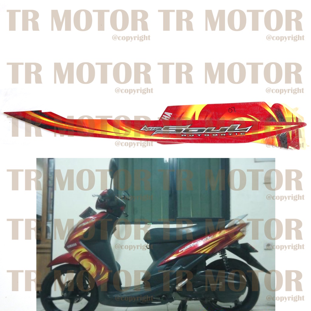 Stiker Motor Mio Soul 2007 Sticker Striping Lis Full Set Motor