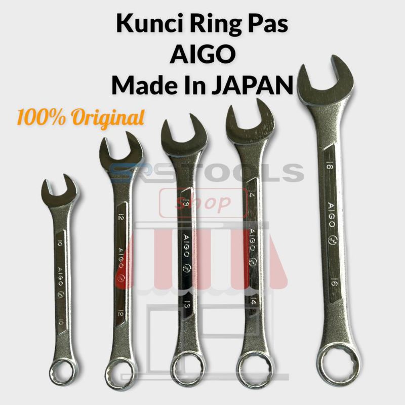 AIGO Kunci Ring Pas / Combination Spanner 10 12 13 14 15 16 mm