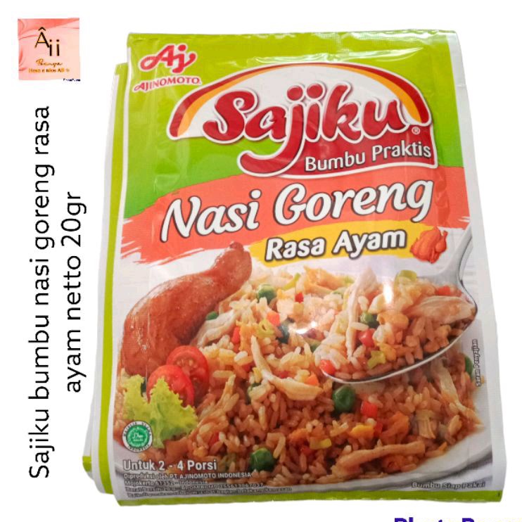 

ecer ½ renteng bumbu nasi goreng rasa ayam 20gr x 5sachet bumbu praktis