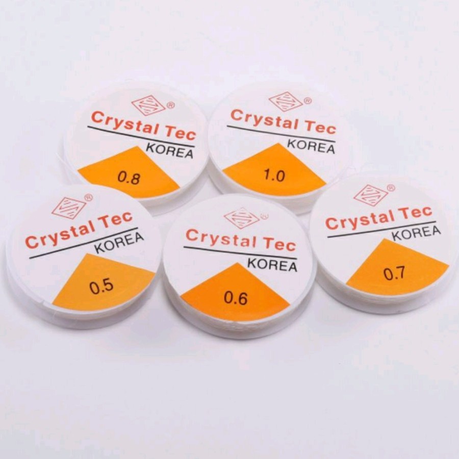 1 ROLL TALI SENAR ELASTIS CHRYSTAL TEC BAHAN KERAJINAN TANGAN DIY