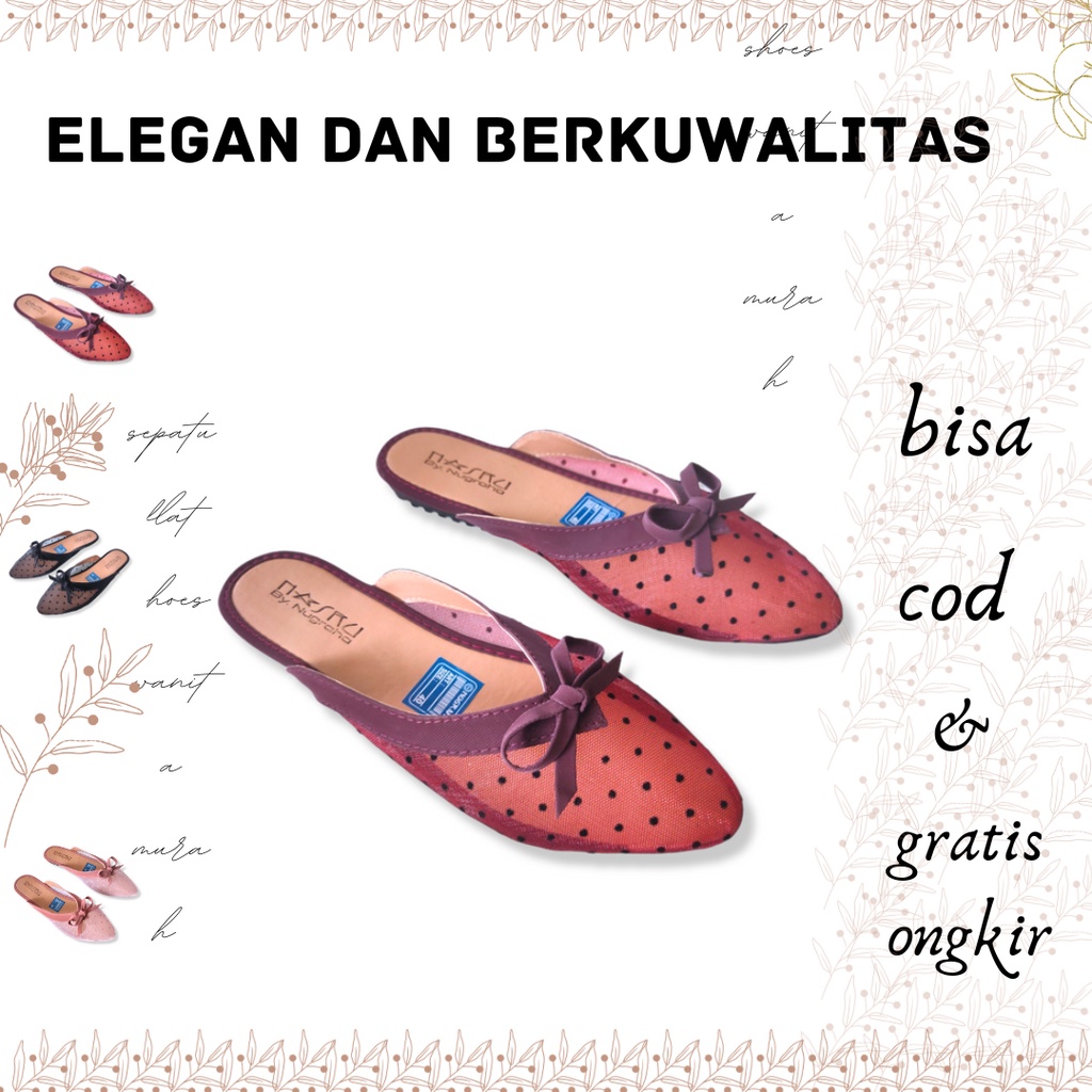 Sepatu Flat Shoes E16 Flatshoes Wanita Ballerina Flat Shoes Kekinian Heels Murah Karet Jelly Zara Ka