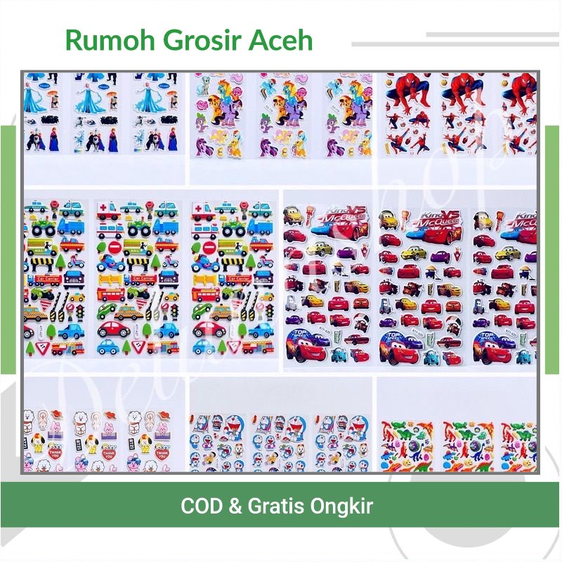 

[ACEH] STIKER TIMBUL KARAKTER 3D / TEMPELAN ANAK