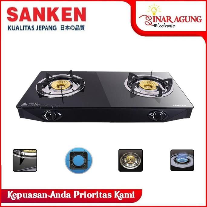 BISA COD SANKEN KOMPOR GAS 2 TUNGKU SG-369 DX2 TEMPERED GLASS GARANSI RESMI /PERALATAN MASAK SET/PAN