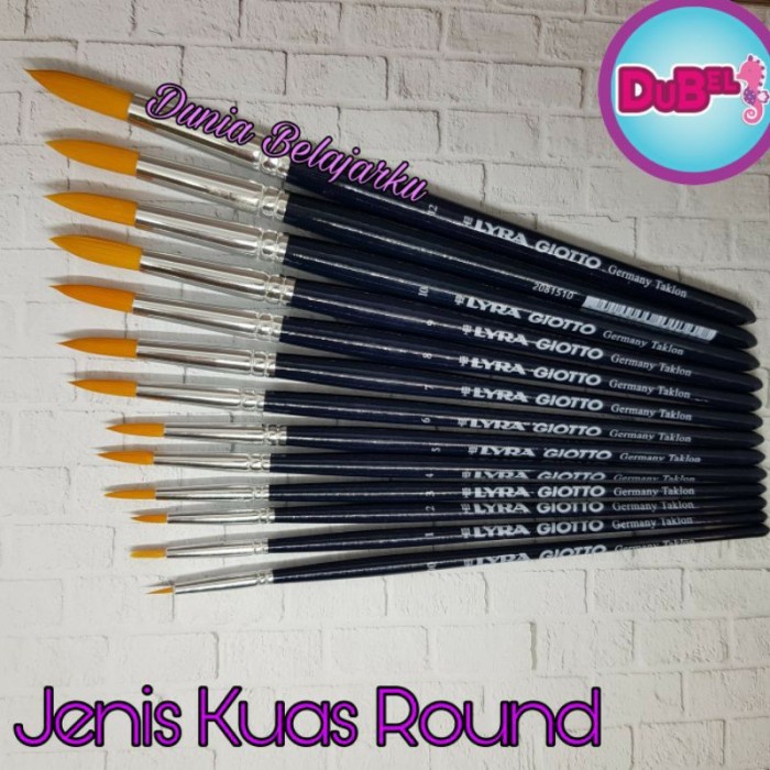 

Dijual Kuas Lukis Lyra Giotto Brush Germani Taklon / Round Brush / Original Berkualitas