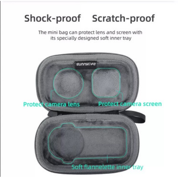 Sunnylife Mini Portable Carrying Case for Insta360 X3/ ONE X2/ X