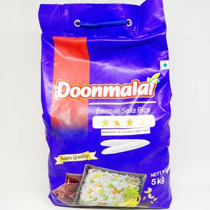 

BERAS INDIA DOONMALAI BASMATI SELLA RICE 5 KG SURABAYA