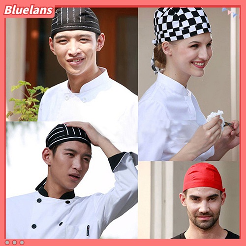 Bluelans Topi Chef Profesional Motif Tengkorak Bajak Laut