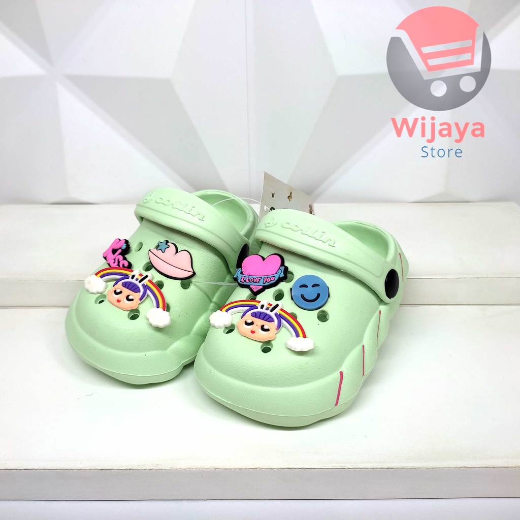 Sandal COLLIN 6130 Baim FUJI Ukuran 18-29 Sandal Slop Anak Bayi Cewek dengan Sendal Slide Kokop Selop Perempuan