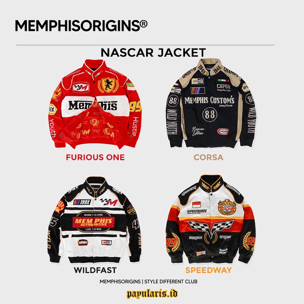 NASCAR FURIOUS ONE/CORSA/WILDFAST/SPEEDWAY/STRADALE/SPEEDSTER JACKET MEMPHISORIGINS