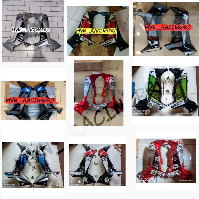 Pilihan lengkap Cover sayap luar tebeng kanan kiri set plus striping HONDA SUPRA X 125 NEW BATMAN se
