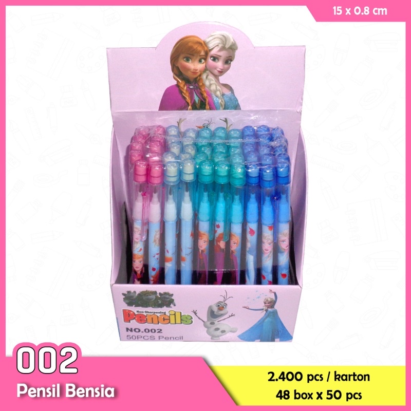 

pensil susun motif frozen satuan