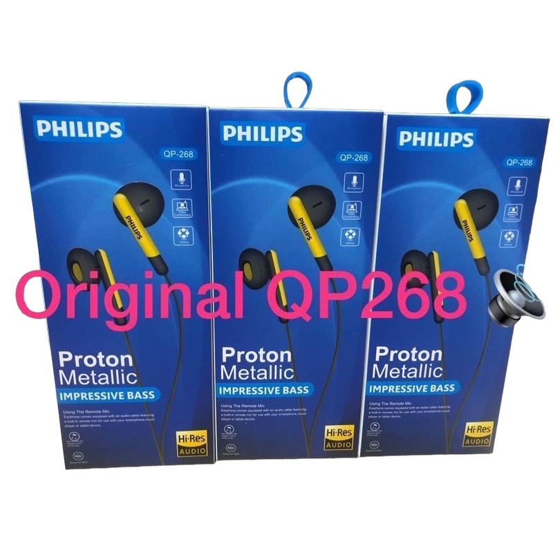 HANDSET MURAH HEADSET HENSET HENSED HANSET HANSED EARPHONE HANDSFREE Philips QP268