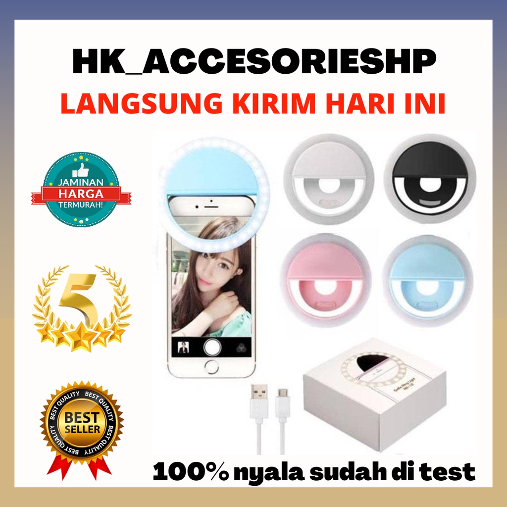 Ring Light Selfie LED / Lampu Selfie / Selfie Ring Lamp