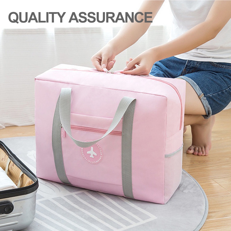 Tas Travel Besar Tahan Air Lipat Tote Tas Travel Portabel Tempat Penyimpanan Organizer Bag Tas Lipat Hand Carry Koper