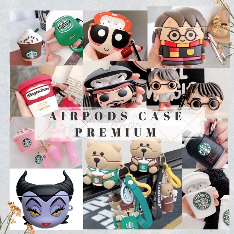 Case airpods pro bajak laut jack sparrow maleficent starbucks harry potter