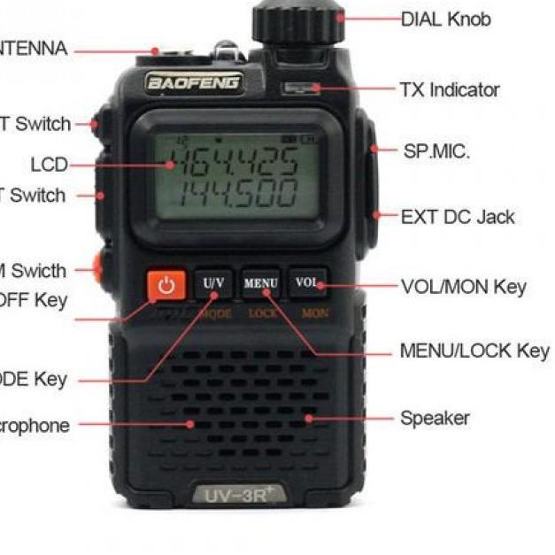 Diskon✔️VIA1321 - Radio Walkie Handy Talky HT BAOFENG POFUNG Dual Band UHF VHF UV-3R PLUS - Black|RA