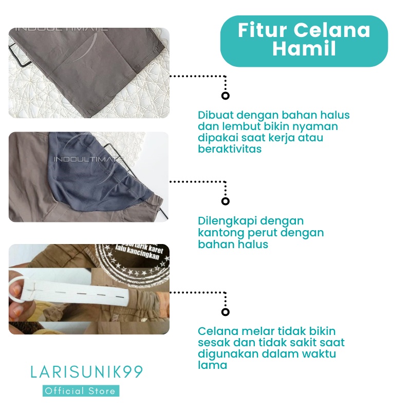 Celana Ibu Hamil Jumbo Celana Kerja Legging Panjang Katun Fashion Ibu Hamil Kwalitas Premium