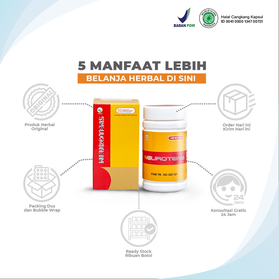 NEUROTENS Herbamed ORIGINAL Obat Herbal Alami Menurunkan Tekanan Darah Tinggi &amp; Hipertensi