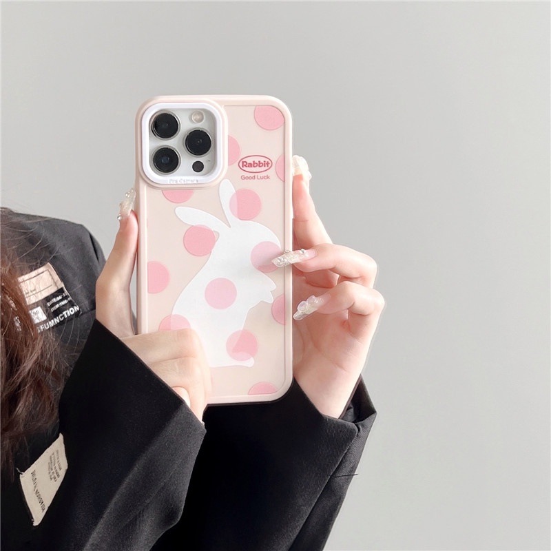 Soft Case Silikon Motif Kelinci Untuk IPhone 14 13 12 11 Pro Max X XR