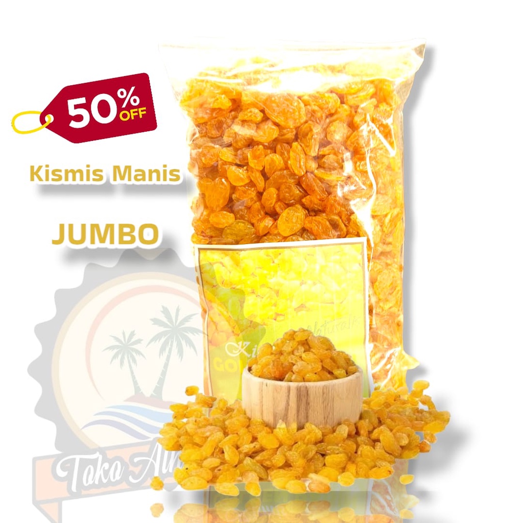 KISMIS JUMBO 1KG /KISMIS KUNING KUALITAS TERBAIK