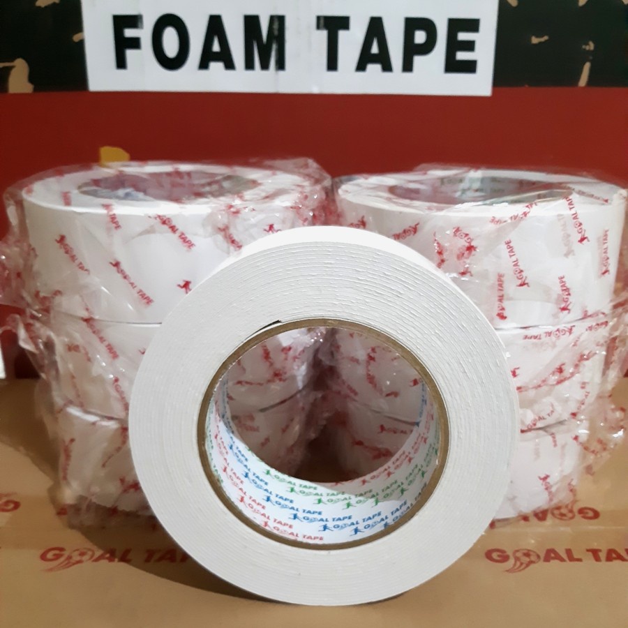 

DOUBLE TAPE FOAM PUTIH (2 INCH × 5M) DOUBLE TAPE BUSA PUTIH MURAH