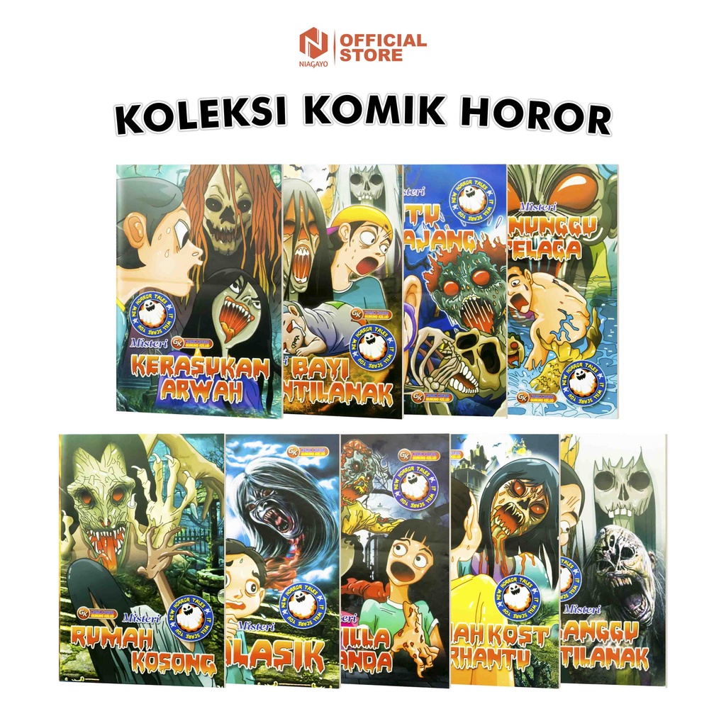 Buku Komik Horor Anak Berwarna / Misteri Kerasukan Arwah / Rumah Kosong / Rumah Kos Berhantu Bayi Ku