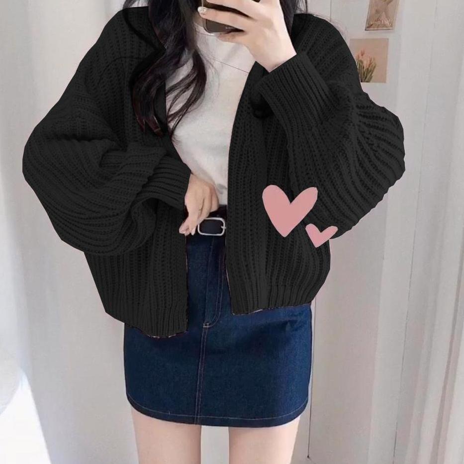 Paling Laris TFS - Cardigan Outer Rajut Hazel Oversize Bigsize OOTD Jumbo Premium / Sweater Rajut / 