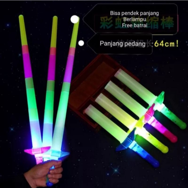 Mainan pedang pedangan lampu led