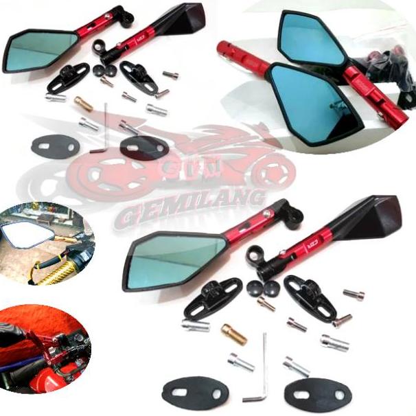 {APG.22Oc22ν} Sepion Tomok V2 full kaca biru universal motor, spion tomok impor, spion Cnc, spion va