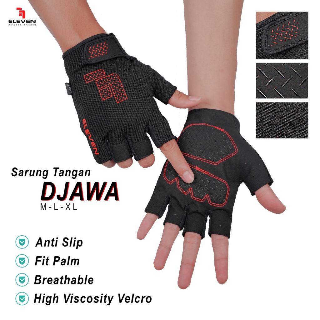 Sarung Tangan Half Djawa Sarung Tangan Motor Sepedah || ELEVEN OUTDOOR