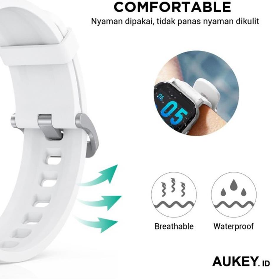 ✨MEN SALE✨ Aukey Smartwatch Strap White serbuuu 