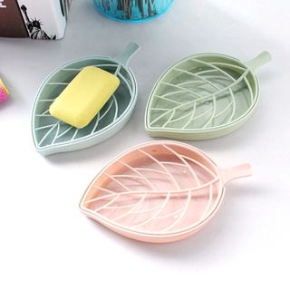 COD❤️Kotak Sabun Daun Kreatif Kamar Mandi Gratis Punch Suction Cup Toilet Drain Soap Rack-A.one