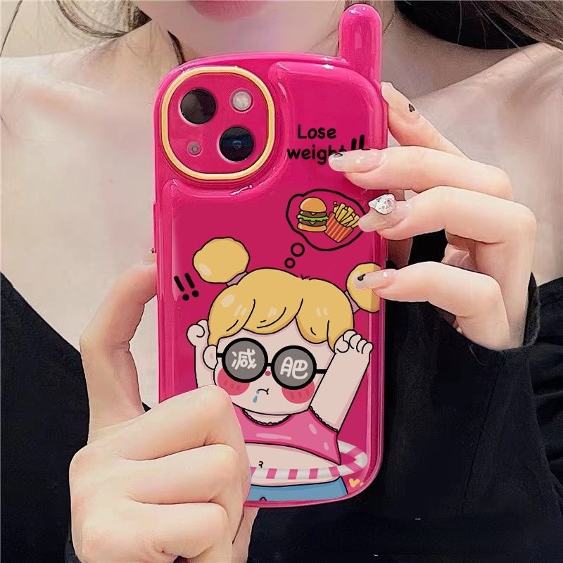 Case Handphone Motif Pink Chubby Girl Untuk IPhone 12 13 11 Pro Max X Xs Max Xr ddrfgt