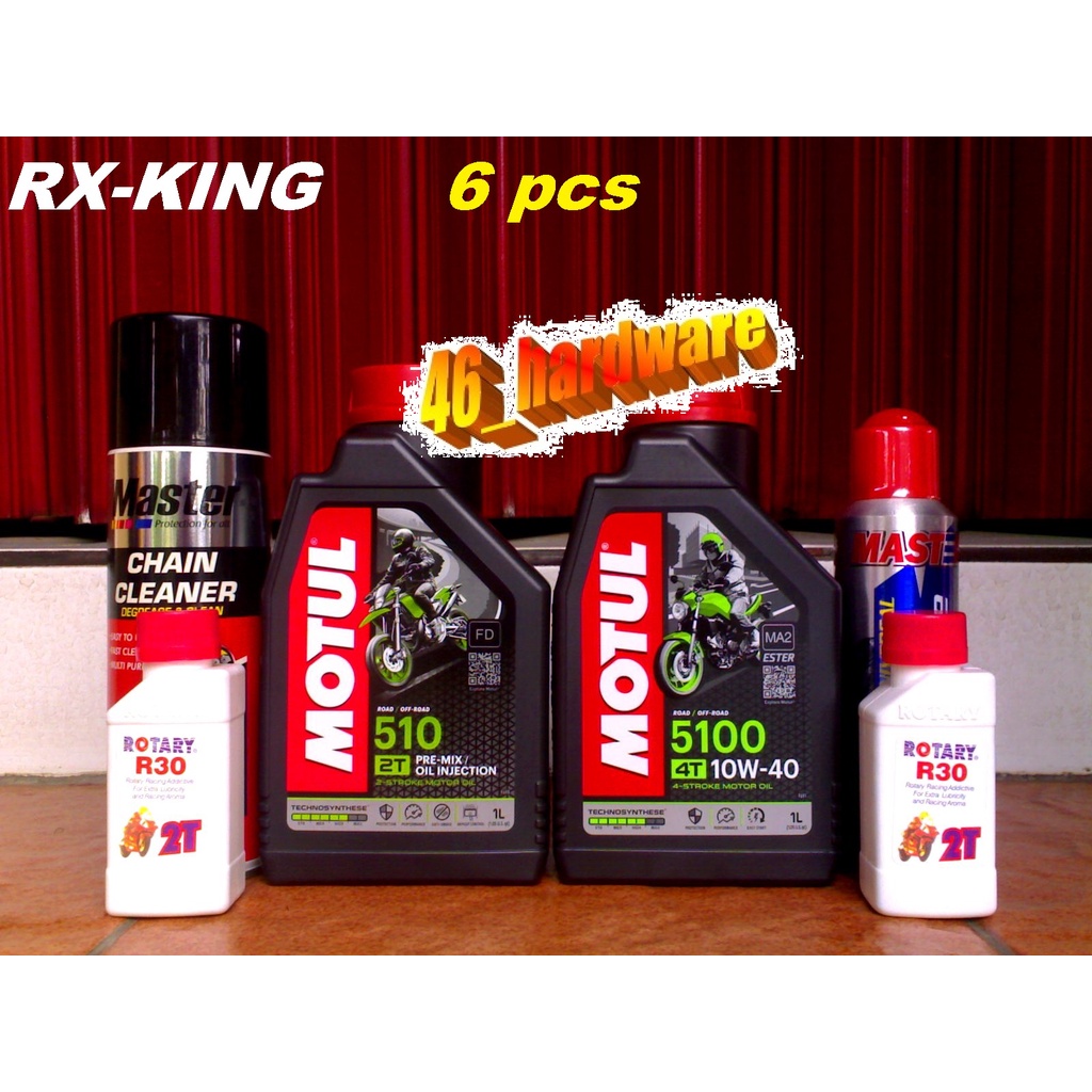 MOTUL 510 2T OLI SAMPING RX-KING 5100 10W40 MASTER CHAIN ROTARY R30 - 46_hardware