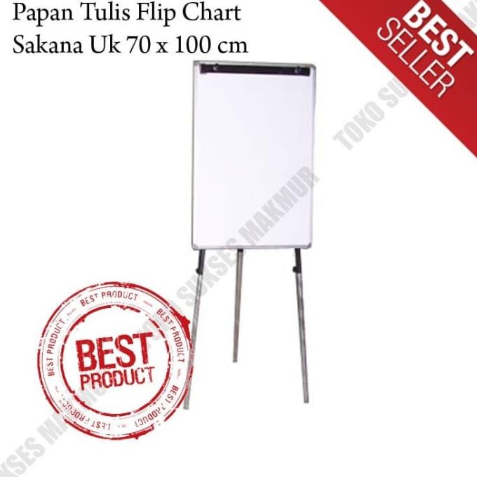 

[COD] Flipchart SAKANA 70 x 100 cm - Papan Tulis Flip Chart 70x100 cm OBRAL Kode 885