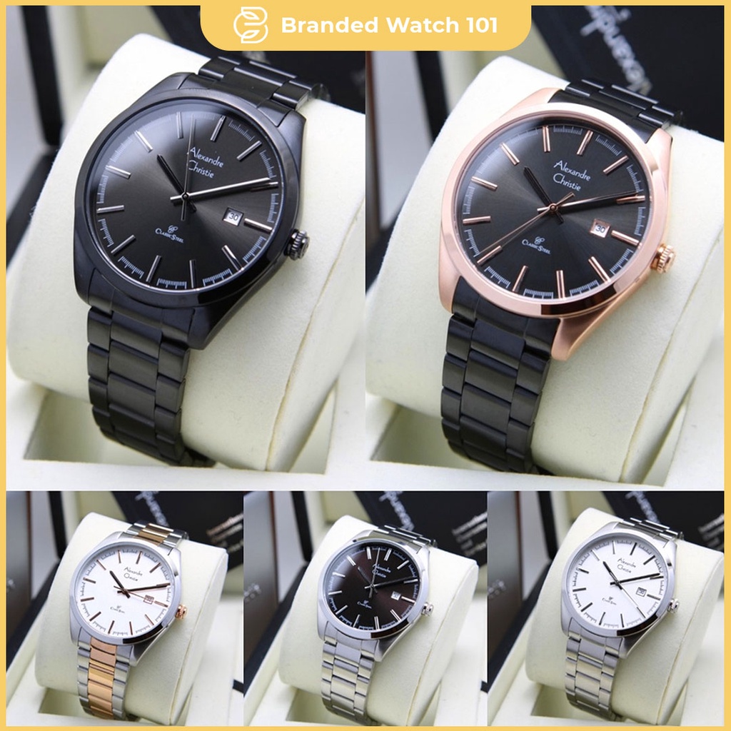 ORIGINAL Jam Tangan Pria Alexandre Christie AC 8560 / AC8560 / 8560 Garansi Resmi 1 Tahun, Stainless