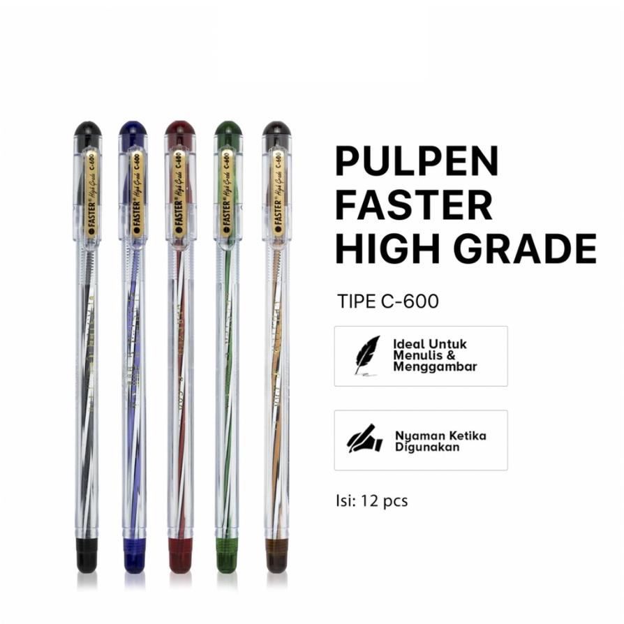 

FASTER Pulpen F3 Tip Point 0.5 mm Ballpoint