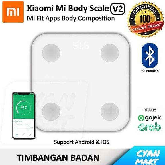 Timbangan Badan Xiaomi Mi Body Scale 2 Bluetooth Smart Scale Original