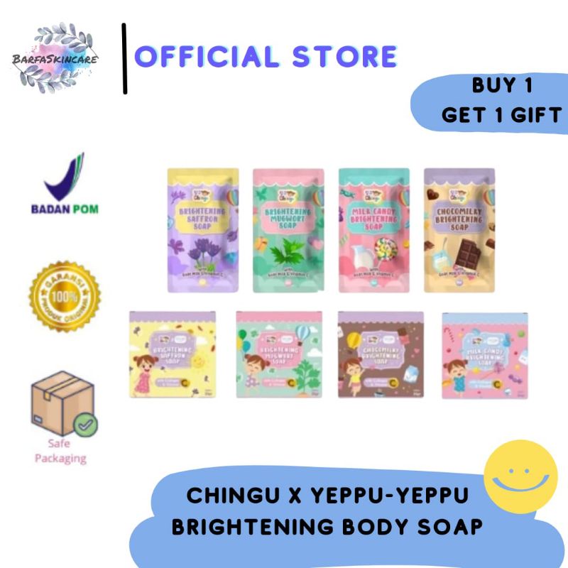 Chingu X Yeppu-Yeppu Brightening Body Soap Sabun Pemutih Collagen Yeppu Yeppu
