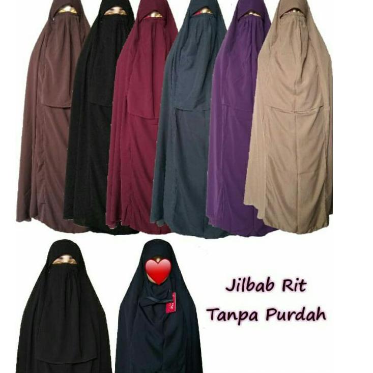 Jilbab Cadar Rit tanpa purdah model Safar ▪ MJS.18Oc22ᵛ