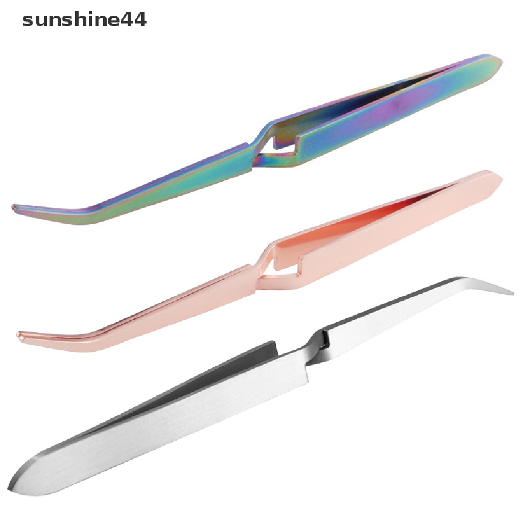 Sunshine Pinset Stainless Steel Pembentuk Kuku UV Gel Untuk Manicure